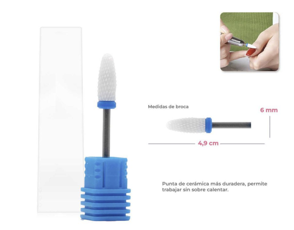 Fresa Punta De Llama De Cutícula Y Retiro M