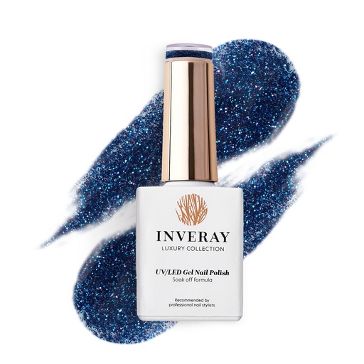 [INV14] Uv/Led Gel Nail Polish Luxury Collection N°161 Aquamarine Sparkle